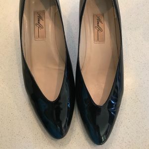 Amalfi Women's Shoes Black Patent Leather w/short